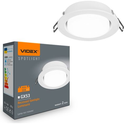 Down Light weißer Einbaustrahler GX53 DownLight Videx