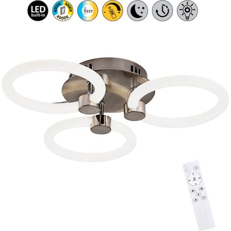Plafoniera Rabalux Sotiris LED 21W dimmer cromata 41cm (1/5)