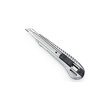 Dahle 10880 Couteau professionnel avec lame de 9 mm - Corps en métal - Mécanisme de verrouillage automatique - Guide en métal (1/4)