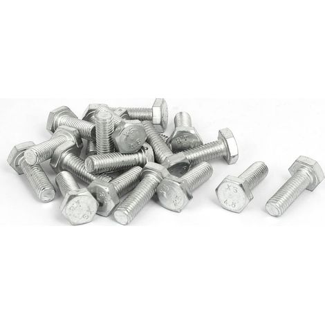 M10x30mm Edelstahl Vollgewinde Sechskantschrauben Schrauben Silberfarbe 20st