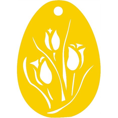 4. Pendente traforato a forma di uovo con motivo a tulipano.