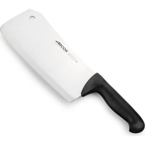 Macheta Arcos Colour - Prof  297525  de acero inoxidable Nitrum y mango ergonómico de Polipropileno de color negro y hoja de 24 cm, y 4 mm de espesor en estuche (1/5)