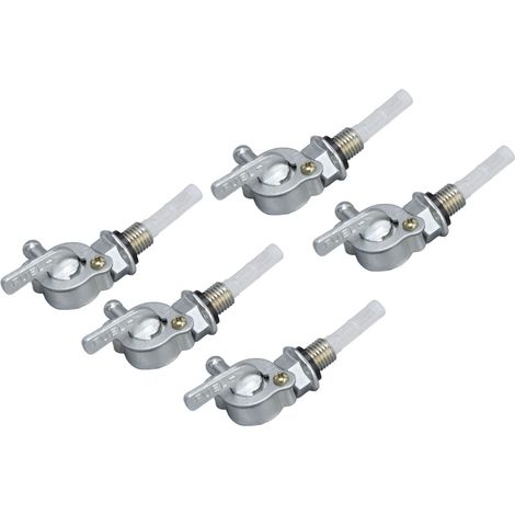 Kit de 5 Soupapes de Réservoir à Carburant en Métal avec Raccords Filetés Mâles pour Moteurs et Générateurs (1/5)