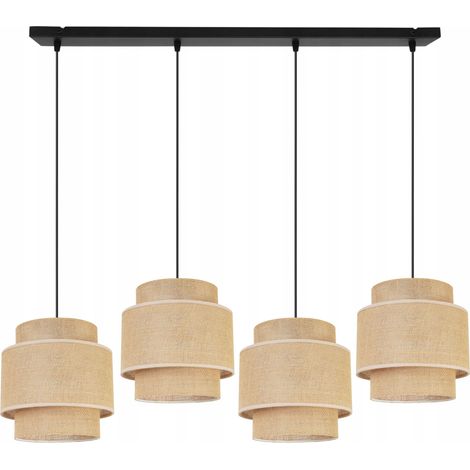 LAMPADA A SOSPENSIONE, LAMPADARIO DA SOFFITTO, PARALUME, BOHO JUTA