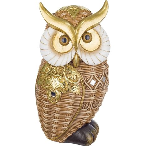 Signes Grimalt Figura De Búho Figuras  Figura Búho Buhos Dorado 23x11x12cm 27498 (1/2)