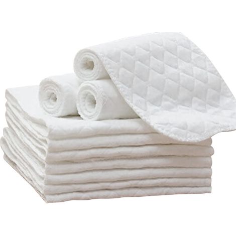 Lot de 10 couches, bavoirs, langes en mousseline, lingettes absorbantes, couches pliables pour bébé (1/5)