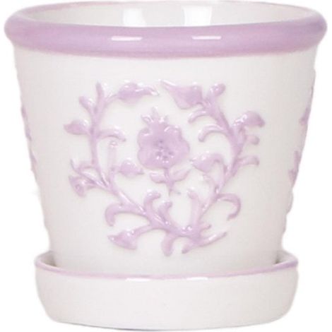 Cache-pot Malaga en Céramique Rose Décoratif pour Plante d'Intérieur et Décoration - Ø 6 cm - PANGIVO