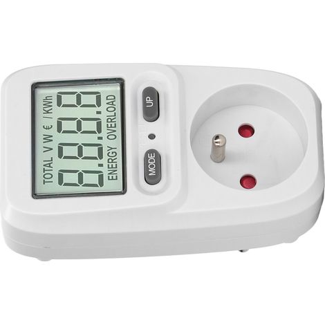 Prise intelligente avec moniteur de consommation électrique, affichage numérique, testeur de consommation en watts, prise FR 230 V (1/5)