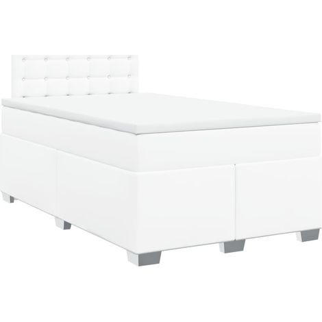Maison Exclusive - Boxspringbett mit Matratze Weiß 120x200 cm Kun (1/5)