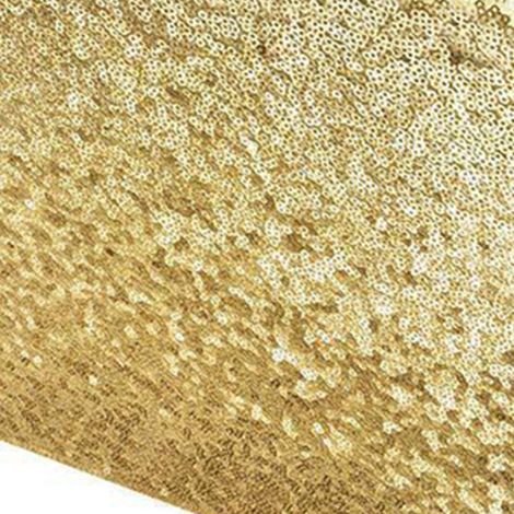 3 mm Pailletten-Tischdecke, vollständig mit goldenen und silbernen Pailletten bestickt, Tischdecke im europäischen Stil, 30 x 300 cm, paillettenbesetzt. Gold. (1/5)