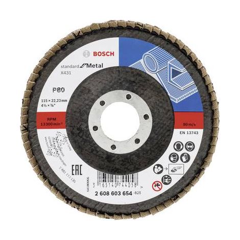 Bosch Accessories 2608603654 X431 Disque segmenté Diamètre 115 mm Ø de perçage 22.33 mm acier 1 pc(s (1/2)