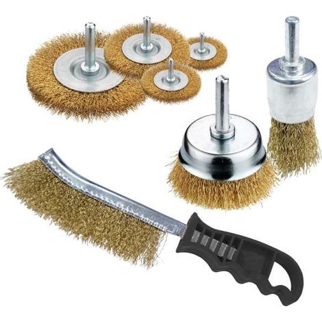 SET 6 SPAZZOLE / MOLE PER TRAPANO CON SPAZZOLA MAN (1/3)