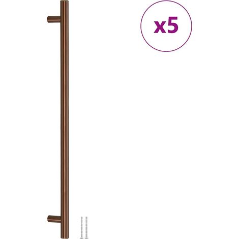 Poignées d'armoire 5 pcs Poignée de meuble bronze 480 mm acier inoxydable CFW25035 (1/5)