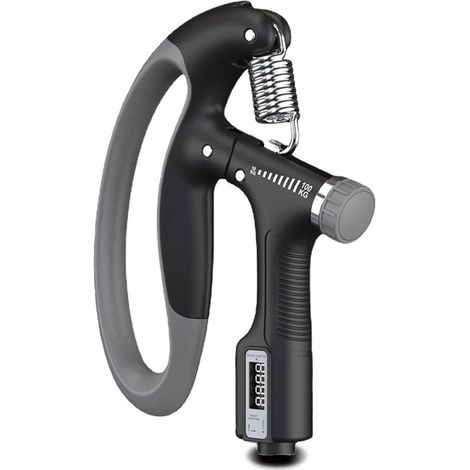 Attrezzo per allenamento manuale - regolabile da 10 a 100 kg, con contatore, antiscivolo, per allenamento di dita e avambraccio. (1/5)