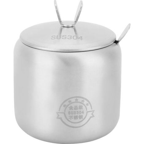 Ensemble de récipients à épices en acier inoxydable pour la cuisine : pot à épices, étagère à épices, flacon à condiments (1/5)