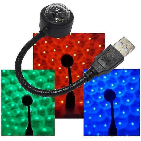 Éclairage d'ambiance pour voiture, éclairage intérieur de toit, projecteur LED ciel étoilé, éclairage LED pour discothèque, éclairage à commande vocale (1/5)