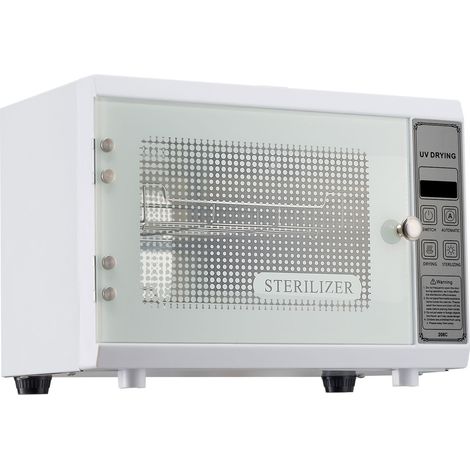 Bac de nettoyage pour outils d'onglerie 12L grande capacité, armoire désinfectante multifonction avec minuterie, porte en verre trempé, 185nm, laboratoires, maison, salons d'ongles (1/5)