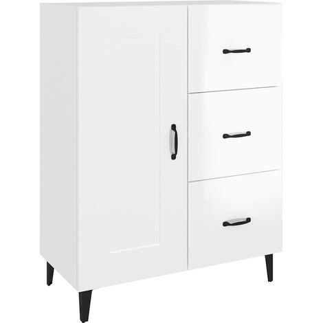 Maison Exclusive - Credenza 69,5x34x90 cm in Legno Multistrato Bianco Lucido (1/5)