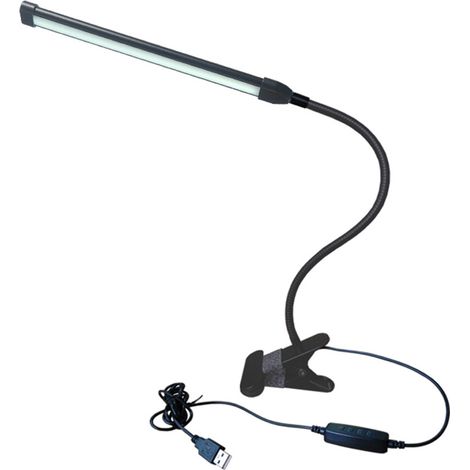 1 Lampe de lecture à pince, éclairage réglable, col de cygne flexible, design pliable, pour livre liseuse tablette (1/5)