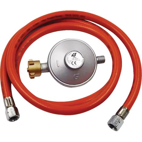 Unicraft Druckminderer 700 mbar mit Gasschlauch 1,5 m (1/2)