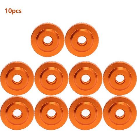 10 Stück M4x14x5 Handanziehmuttern aus Aluminiumlegierung – Orange (1/5)