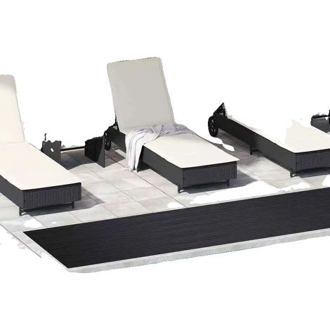Alfombrilla de goma para exteriores, resistente y fácil de limpiar, color negro. (1/2)