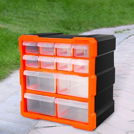 Organiseur de pièces Meico à 12 tiroirs pour composants électroniques, vis et autres pièces (1/5)