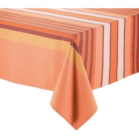 VIVARAISE - Nappe enduite Winkler Yuna en coton recyclé Terracotta (170 x 250 cm)