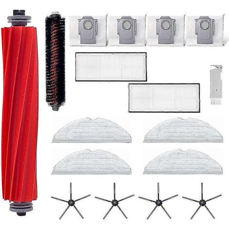Kit d'accessoires pour aspirateur robot Roborock S7 MaxV Ultra/S7 MaxV/G10S : composants de nettoyage pour brosse principale, filtre, serpillière et brosse latérale (1/5)