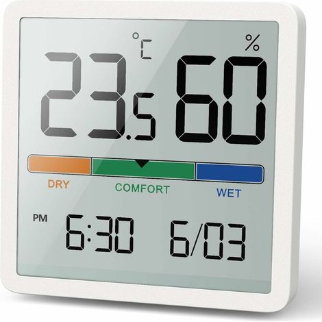 Thermomètre/hygromètre numérique portable avec haute précision, température et hygromètre pour contrôle de la température ambiante, contrôle de l'air ambiant, surveillance du climat (1/5)