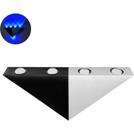 Attraktive Wandleuchte, hohe Leuchtkraft, geringes Gewicht, dreieckige 3D-Form, für Flur, Inneneinrichtung (blau)