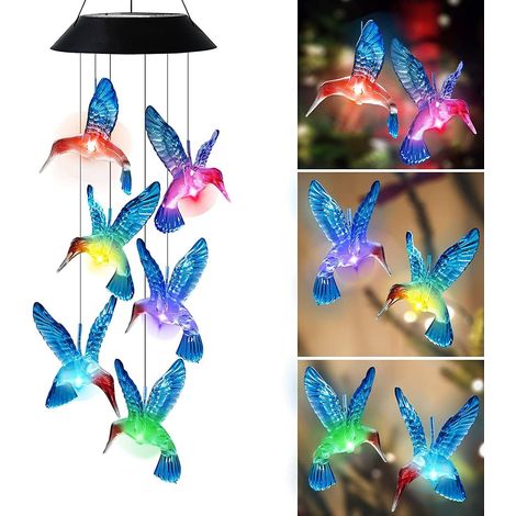 Guirlande Solaire à Colibri - Lumière LED Changeante 7 Couleurs - Étanche IP55 - Pour Jardin Extérieur - 1 Pièce (1/5)