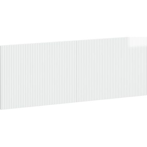 Tête de lit murale ARNHEM Blanc brillant Bois d'ingénierie vidaXL