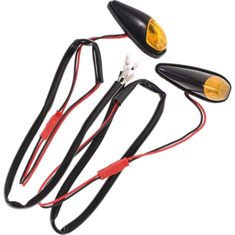 Clignotants LED pour Moto 2 Pcs, Feux de Position en Abs Noir (1/5)