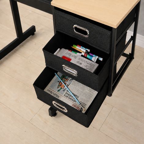 Tavolo da disegno in acero con sgabello e 3 cassetti in acero (1/5)