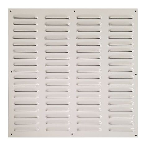 REJILLA VENTILACION ALUMINIO CON BORDE 1,2X40X40 BLANCA