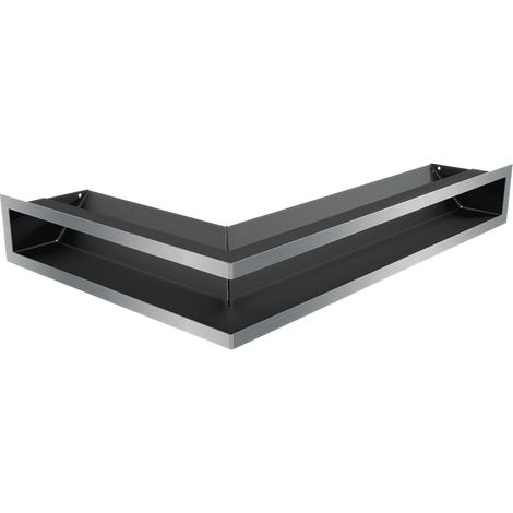 Eck-Lüftungsgitter LUFT rechts 40x60x9 Edelstahl (1/5)