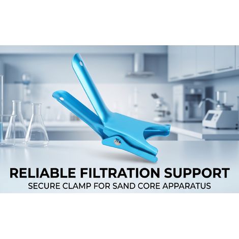 Pince de filtre à solvant 47mm, en acier inoxydable bleu pour appareil de Filtration sous vide à noyau de sable (1/5)