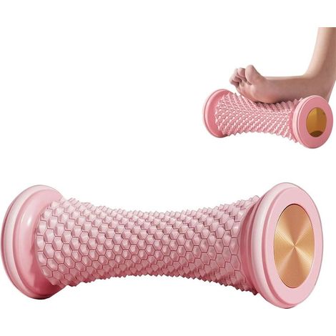 Rullo per massaggio plantare per rilassare l'arco plantare, massaggiatori per piedi in silicone, rulli muscolari, dispositivo per riflessologia (rosa)
