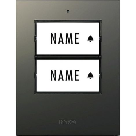 m-e modern-electronics 41305 Funkklingel Sender beleuchtet, mit Namensschild (1/2)