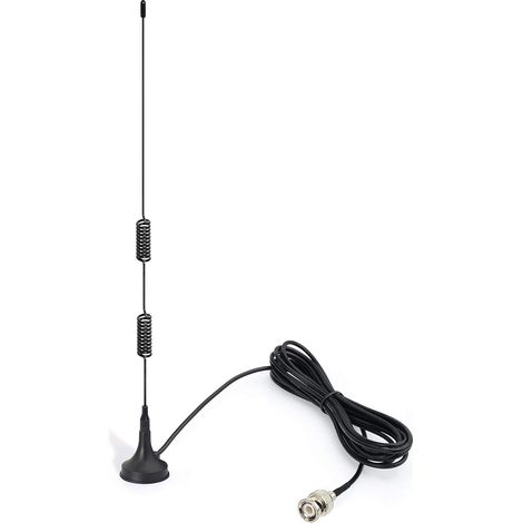 Antenne Scanner Vehiculaire BNC Male 20-460MHz 470-1300MHz Base Magnetique Compatible avec Camion Voiture Maison CB VHF UHF Radioamateurs Mobile (1/5)