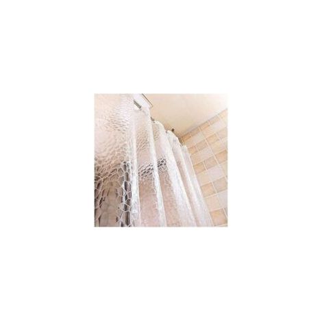 Tenda da doccia in EVA spessa, trasparente, impermeabile e antimuffa, per bagno - 180 x 200 cm - Crezuo