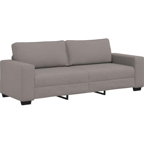 Divano a 3 Posti Sofa Tortora 220x77x82 cm in Tessuto (1/5)