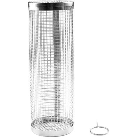 Zylindrische Grillkörbe, runder Grillkorb, rollbarer Grillkorb, Grillkorb aus Edelstahl, großer Grillkorb aus Edelstahl (1/5)