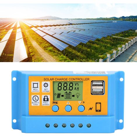 Contrôleur solaire photovoltaïque 12V/24V, contrôleur de charge solaire 20A (1/5)