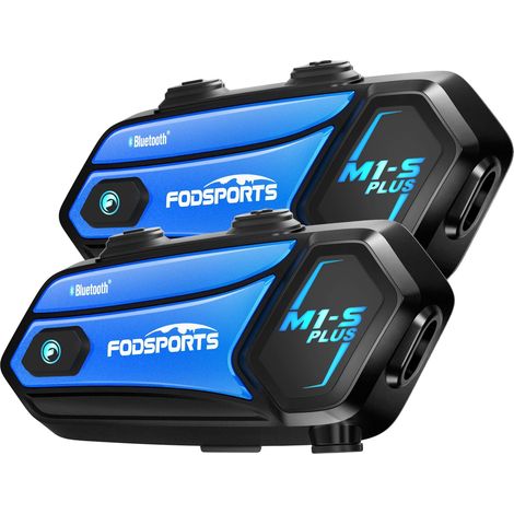 Casque de moto avec intercom, distance maximale de 2000m, prend en charge 8 pilotes, batterie intégrée 900mA, version Bluetooth 5.0, dimensions 8x4x2.5cm (1/5)