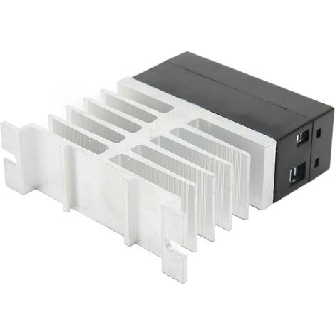 Relais de commande CC avec dissipateur thermique, module de relais de puissance à semi-conducteurs, entrée 3–32 V, sortie 5–220 V (1/4)