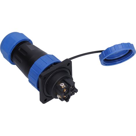 Connecteur étanche carré 4 trous IP68 prise aviation 250V 45A pour câble électrique LP284 broches (1/5)