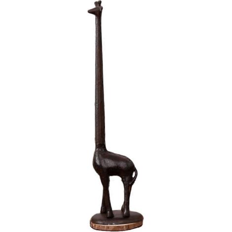 Porte-papier toilette en fonte, porte-papier toilette sur pied en forme de girafe (1/5)
