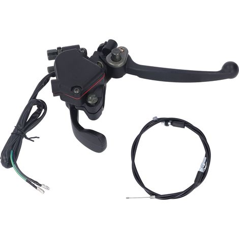 Ensemble de levier de frein double 22 mm/0,87 pouces avec câble d'accélérateur d'accélérateur au pouce pour VTT 50 cc 90 cc 150 cc 250 cc. (1/5)